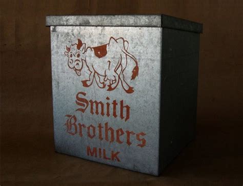 antique metal milk box|old fashioned metal milk crates.